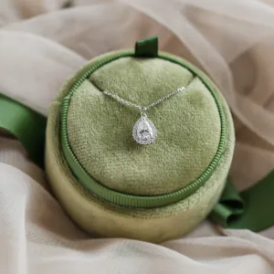 Zlatý halo přívěsek s lab-grown diamanty GLORIA Thumbnail