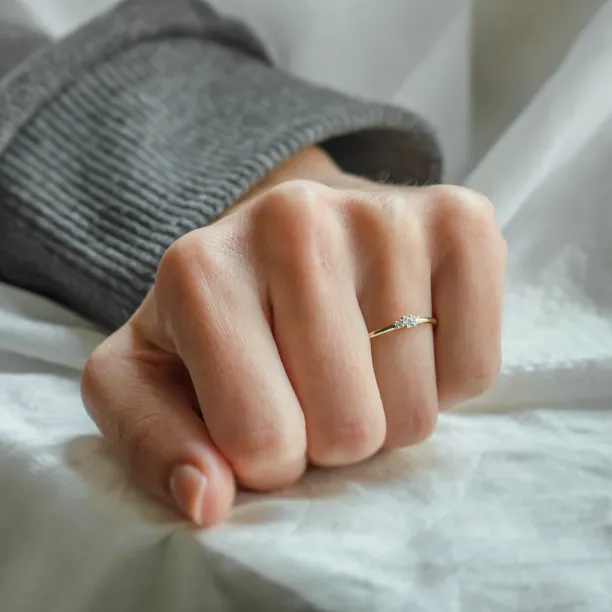 Minimalist ring with lab-grown diamonds HANOI Image