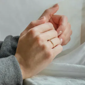 Minimalist ring with lab-grown diamonds HANOI Thumbnail