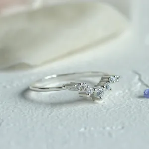 Curved diamond ring ERISILDA Thumbnail