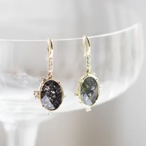 Vintage náušnice se salt and pepper a klasickými diamanty MARIBEL Thumbnail