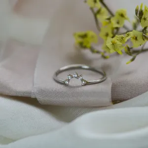 Curved diamond wedding ring EMILIANO Thumbnail