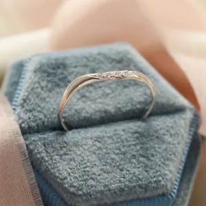 Gold organic ring with diamonds ISOLA Thumbnail