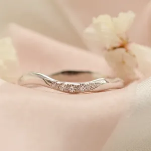 Gold organic ring with diamonds ISOLA