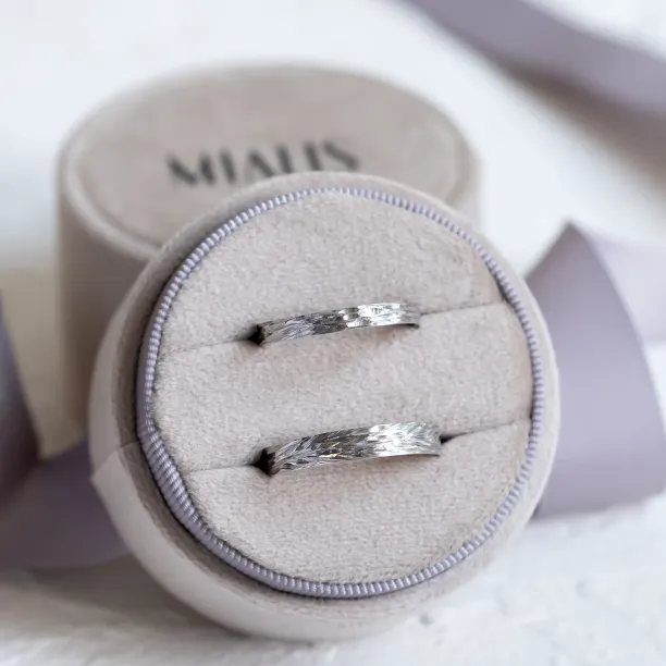 Original wedding bands with unusual surface MIA Image