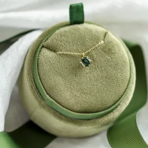 Gold pendant with moss agate MEDA Thumbnail