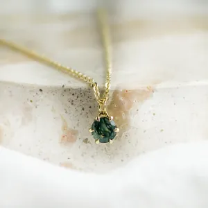 Gold pendant with moss agate MEDA