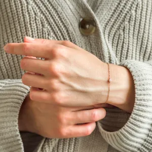 Minimalistický náramek s bezel salt and pepper diamantem SANDY Thumbnail