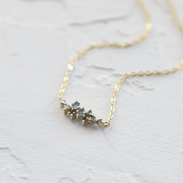 Salt and pepper diamond cluster necklace CLARIE Image