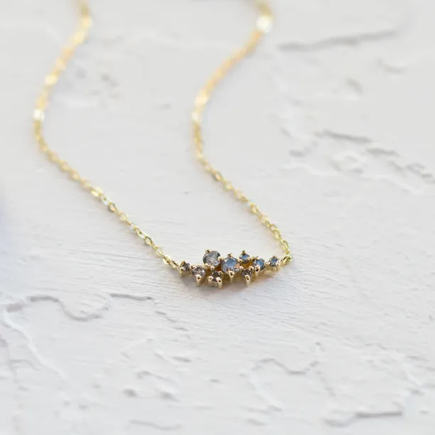 Salt and pepper diamond cluster necklace CLARIE Image