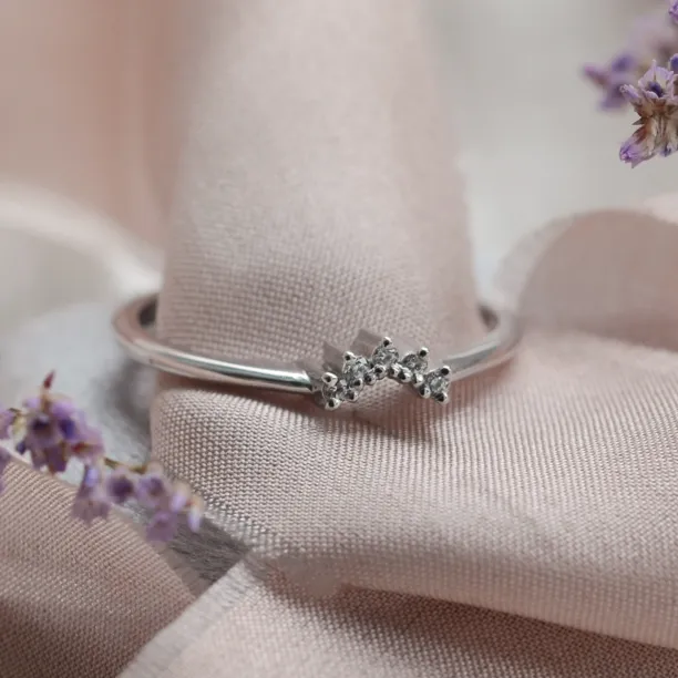 Gold ring with diamonds EMILIA Image