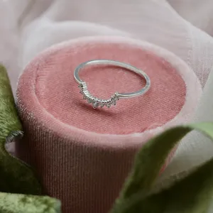 Gold cut-out ring with diamonds ROXY Thumbnail