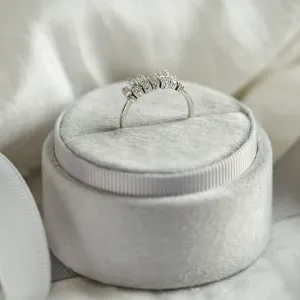 Unusual geometric ring with moissanites in art deco style TAMARA Thumbnail