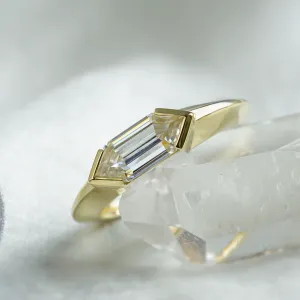 Original massive ring with hexagon moissanite ARA Thumbnail