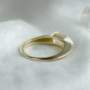 Original massive ring with hexagon moissanite ARA Thumbnail