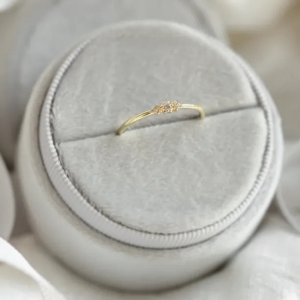 Minimalistický zásnubní prsten s diamanty JUDY Image