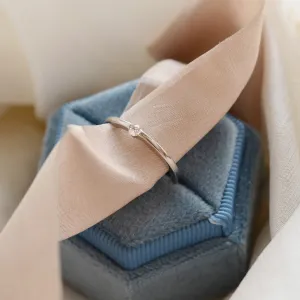 Minimalist gold engagement ring HAMEN Thumbnail