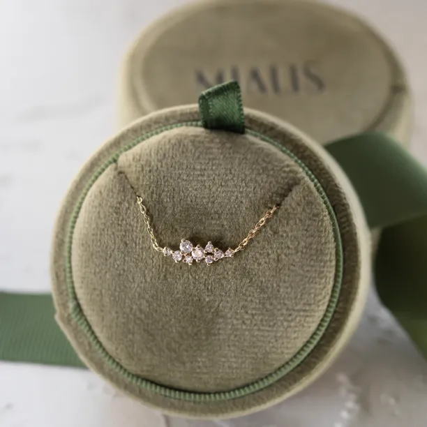 Natural diamond cluster necklace CLARCO Image