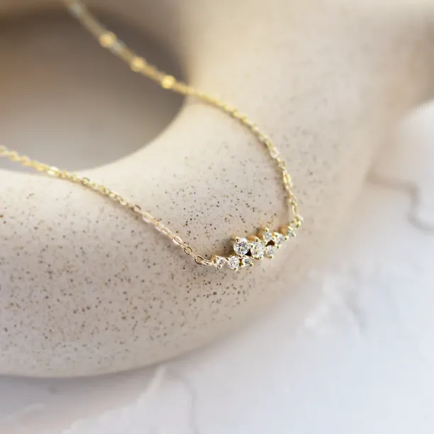 Natural diamond cluster necklace CLARCO Image