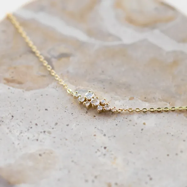 Natural diamond cluster necklace CLARCO Image