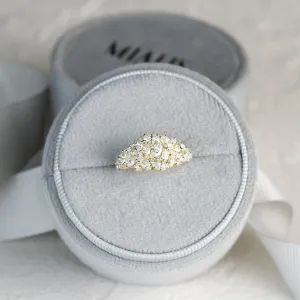 Luxury moissanite cluster ring VALENTINA Thumbnail