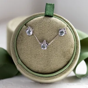 Set šperků s akvamaríny a salt and pepper diamanty BELLASIN Thumbnail