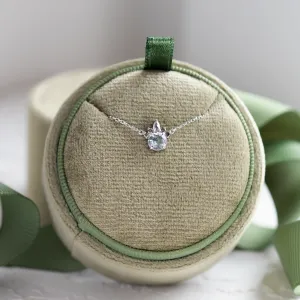 Gold aquamarine and salt &amp; pepper diamond necklace BELLAS Thumbnail