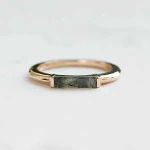 Moss agate gold ring CATHIE
