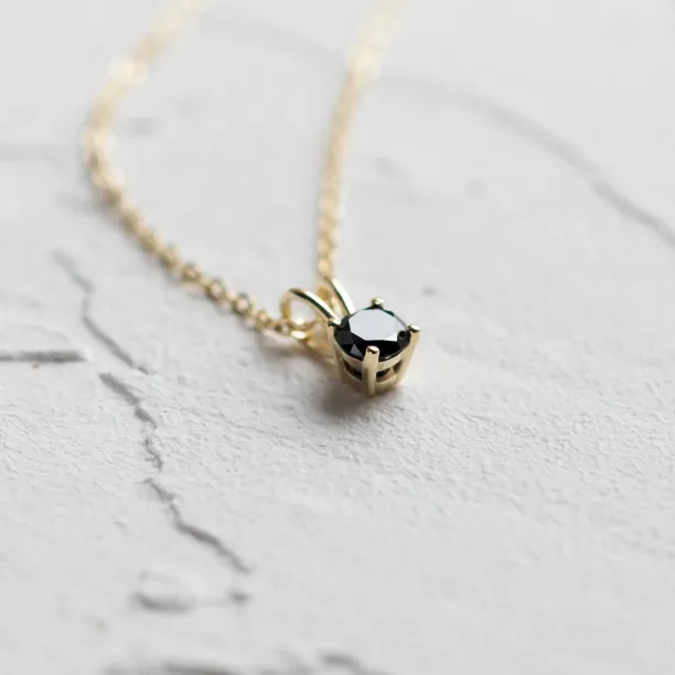 Zlatý přívěsek s černým diamantem BLADE Image