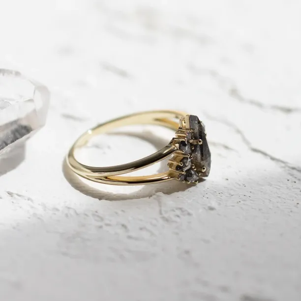 Originální prsten se salt and pepper diamanty IRINA Image