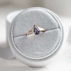Blue sapphire signet ring PLATON Thumbnail