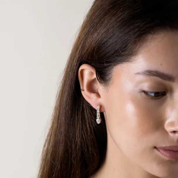 Visací náušnice s certifikovanými moissanity MARINA Image