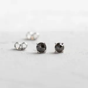 Salt and pepper diamond earrings SUZETTE Thumbnail