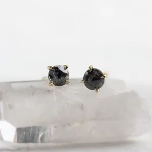 Salt and pepper diamond earrings SUZETTE Thumbnail