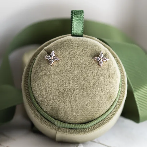 Minimalistické náušnice se salt and pepper diamanty FLORIS Image