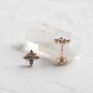 Minimalistické náušnice se salt and pepper diamanty FLORIS Thumbnail