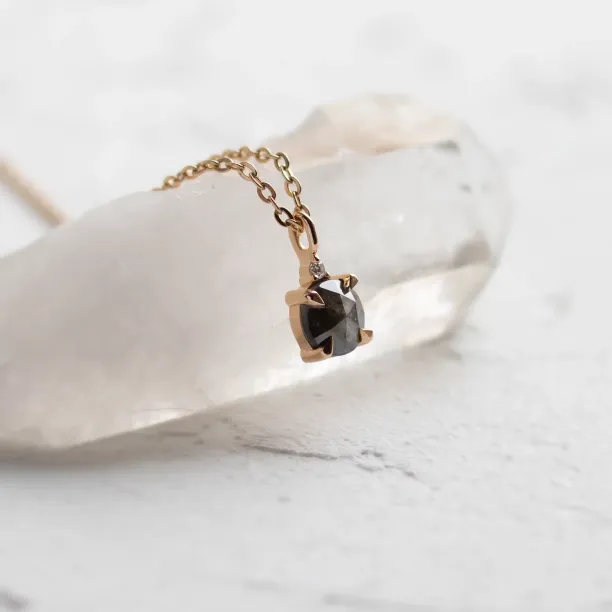 Salt and pepper and classic diamond pendant SPARK Image