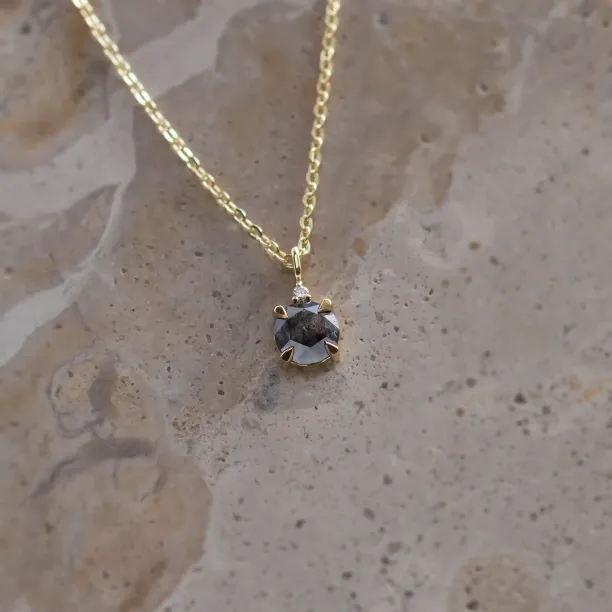 Salt and pepper and classic diamond pendant SPARK Image