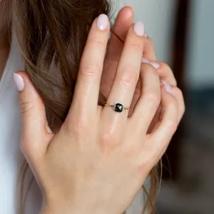 Cluster salt and pepper diamond ring WINNIE