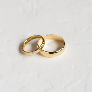 Gold wedding rings with diamonds NICOS