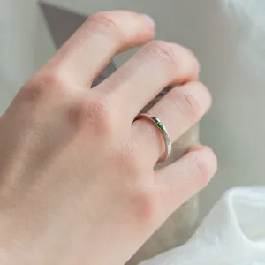 Minimalist solitaire lab-grown emerald ring LINA