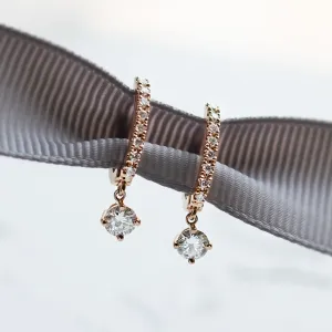 Visací náušnice kruhy s laboratorními diamanty SPARIA Thumbnail