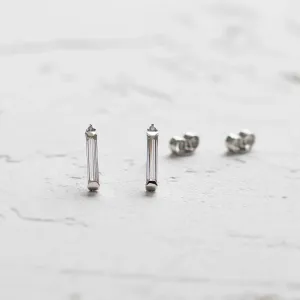 Moissanite and diamond earrings FELICIS