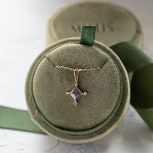 Unique salt and pepper diamond necklace CRESSIDA