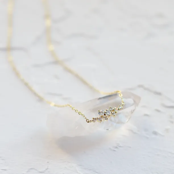 Lab-grown diamond cluster necklace KLAREEN Image