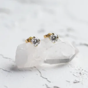 Minimalist moissanite earrings LUMIA