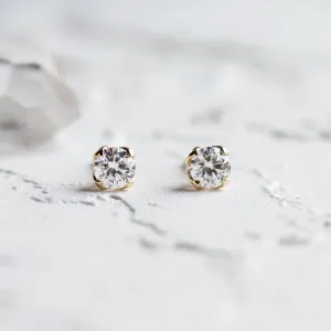 Minimalist moissanite earrings LUMIA