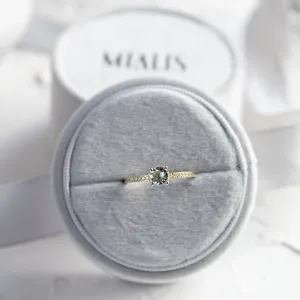 Elegantní zlatý prsten s akvamarínem a diamanty ELYSIA Thumbnail