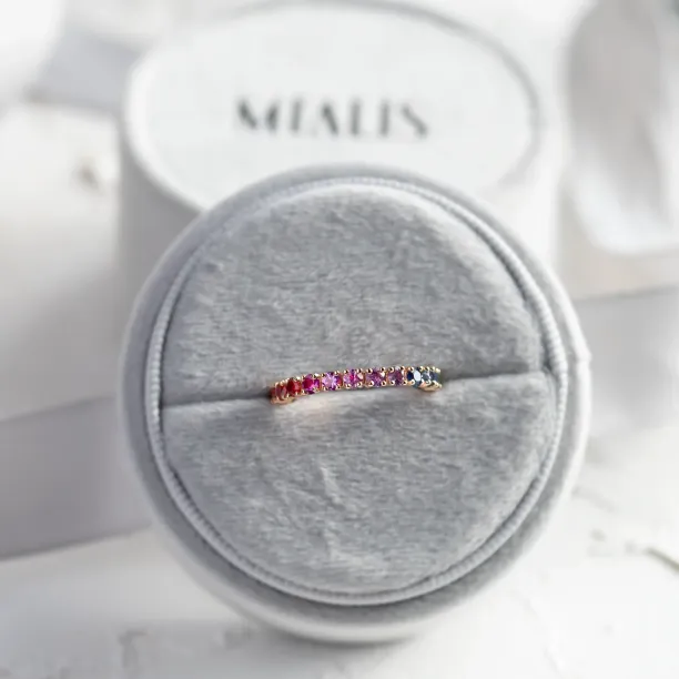 Originální prsten s barevnými safíry MOSAIC Image