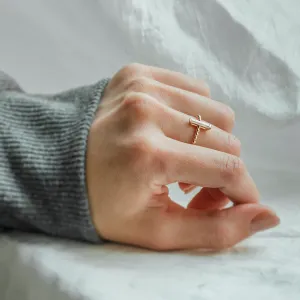 Kuličkový zásnubní prsten s baguette moissanitem ECLA Thumbnail